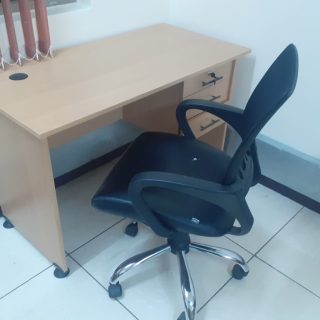 Student Desk + Swivel Mesh Chair