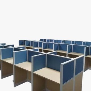 4-way workstation fabric divider